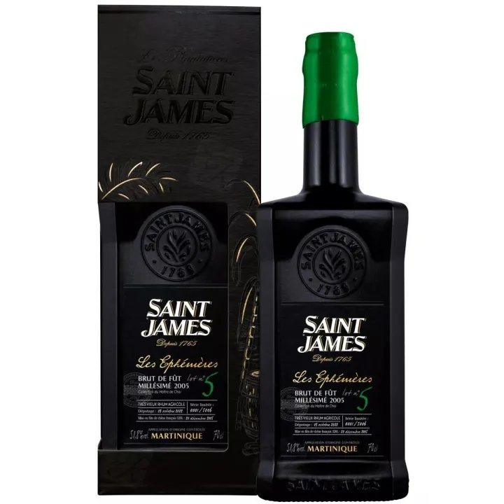 achat Rhum SAINT JAMES les ÉPHÉMÈRES N°5 Brut de Fût 2005 Rhum Hors d'Age