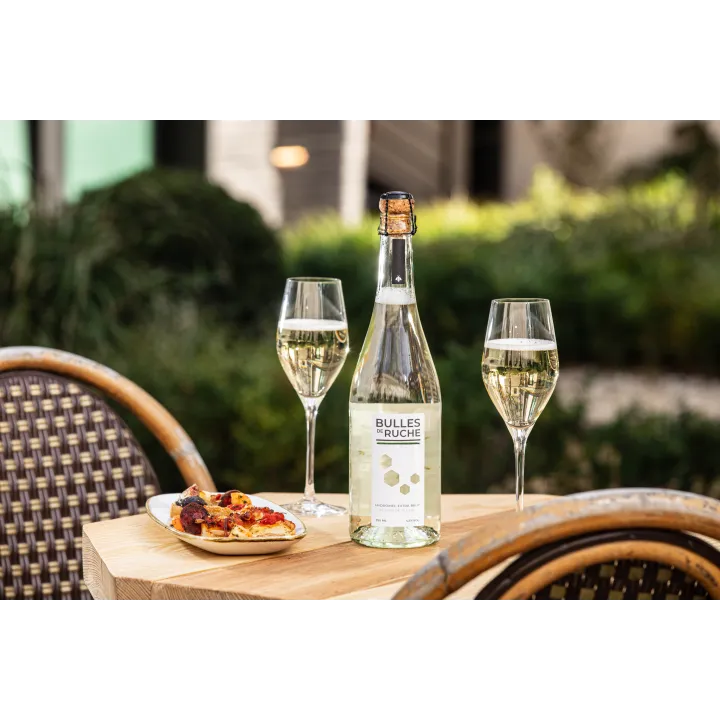 Bulles de Ruche Hydromel Extra Brut Pétillant au Miel de Tilleul 75 cl
