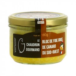 Bloc de FOIE GRAS de CANARD du Sud Ouest 180 gr Le Chaudron Gourmand