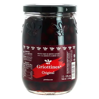 GRIOTTINES COFFRET 1L, cerises à l'eau de vie.
