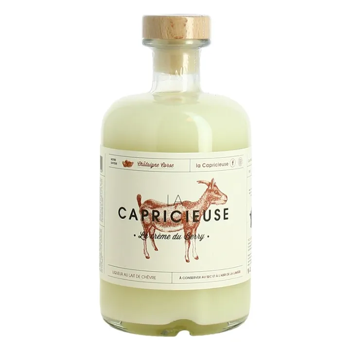 acheter La CAPRICIEUSE aux Châtaignes de Corse Liqueur au lait de Chèvre du Berry 70 cl