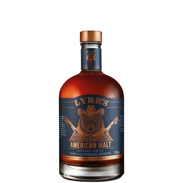 achat whisky sans alcool LYRE'S AMERICAN Malt BOURBON Sans Alcool 70 cl