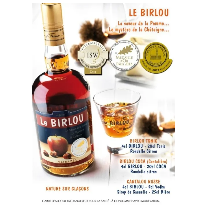 acheter Birlou apéritif à la pomme et la chataigne acheter liqueur BIRLOU