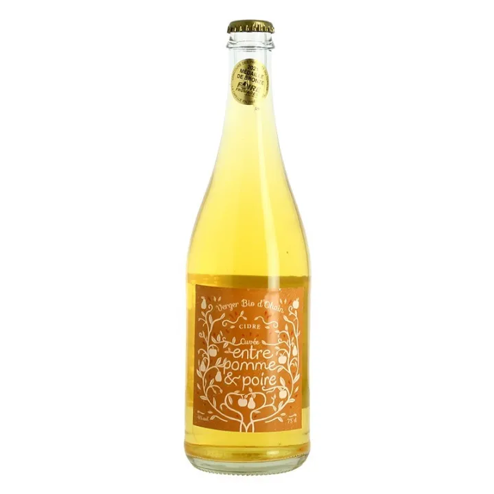 acheter a calais CIDRE Cuvée entre pomme et poire Verger BIO D'OHAIN 75 cl