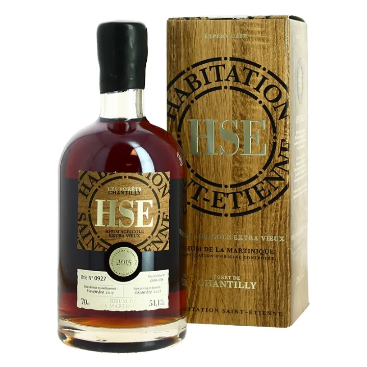 achat de RHUM HSE Vieilli en fût de Chêne de la Forêt de CHANTILLY 70 cl 51.1°