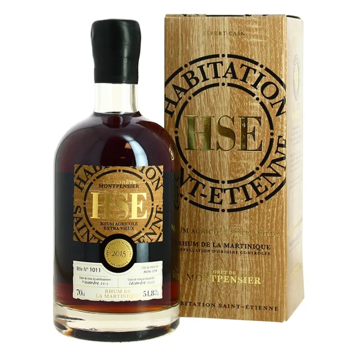 achat de RHUM HSE Vieilli en fût de Chêne de la Forêt de MONTPENSIER 70 cl 51.8°