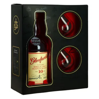 achat Coffret Whisky GLENFARCLAS 10 ans + 2 Verres