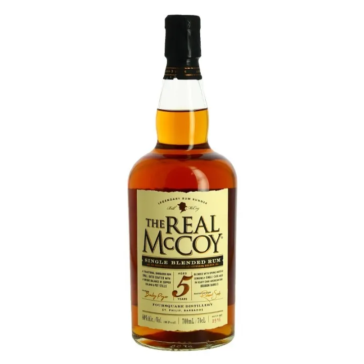 achat rhum The Real McCoy 5 ans Single Blended Rum by Foursquare 70 cl