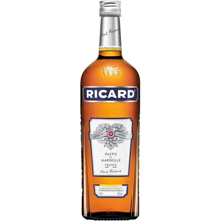 RICARD 45  Pastis de Marseille Apéritif Anisé 1L