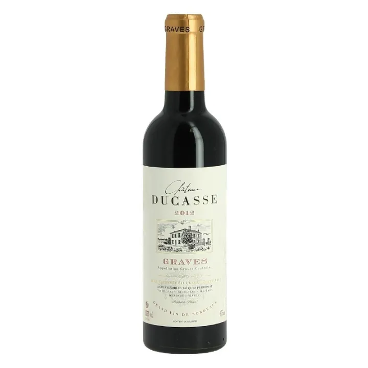 achat de demi bouteille de vin Ducasse Graves Bordeaux Rouge 37.5 cl