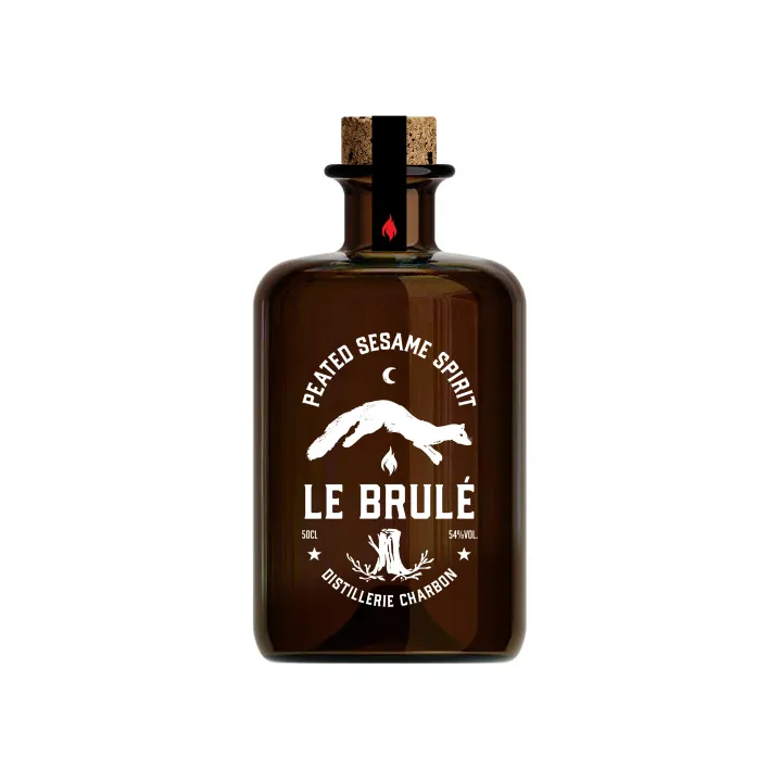 Le Brûlé Boisson Spiritueuse BIO au SESAME 54° 50 cl par la Distillerie Le Charbon