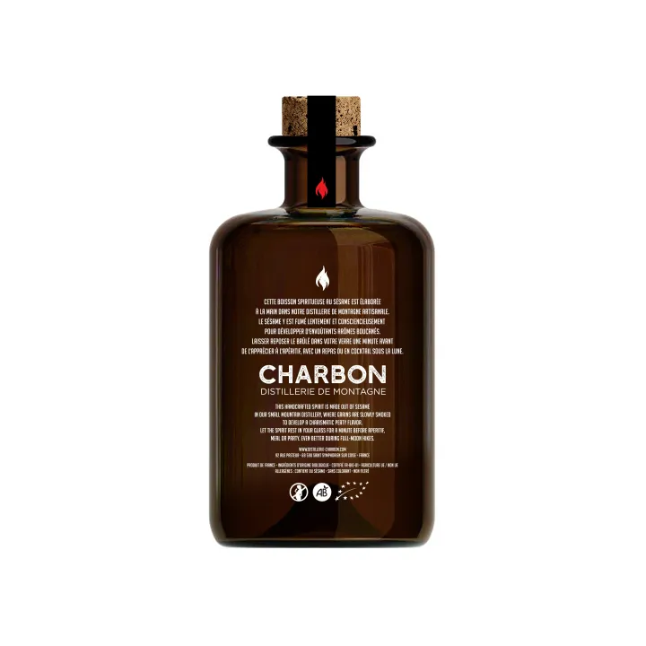 Le Brûlé Boisson Spiritueuse BIO au SESAME 54° 50 cl par la Distillerie Le Charbon