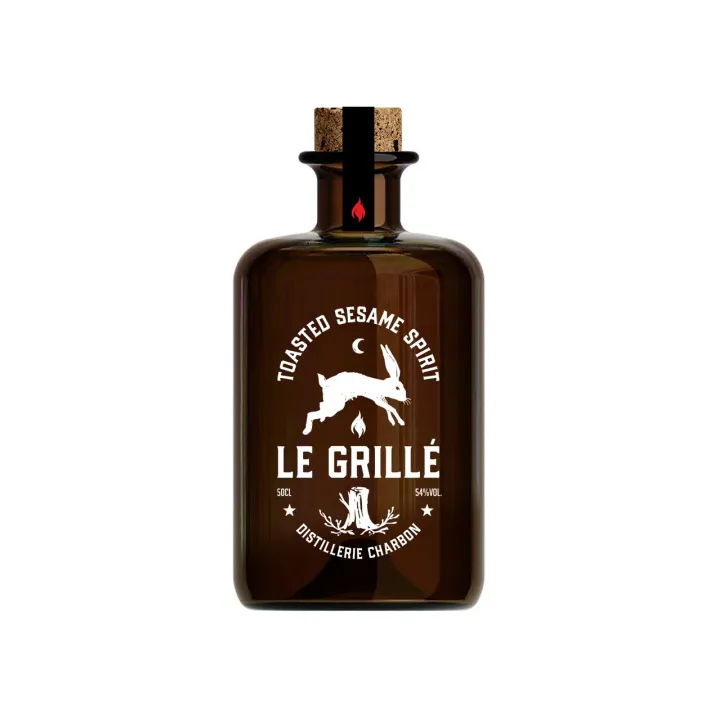 Le Grillé Boisson Spiritueuse BIO au SESAME 54° 50 cl  par la Distillerie Le Charbon