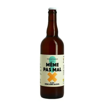 Bière Blonde Sans Alcool MEME PAS MAL 75 cl par la Brasserie Tandem