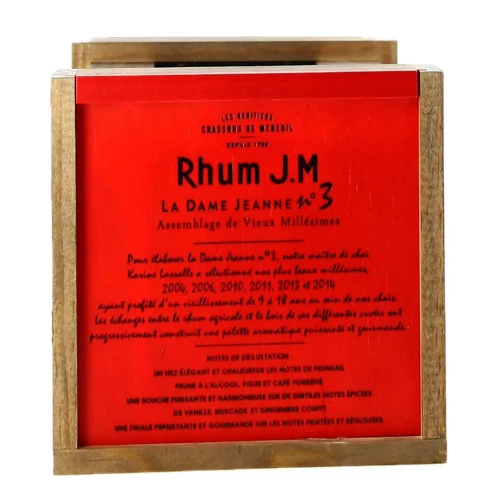 Rhum JM La DAME JEANNE N°3 70 cl