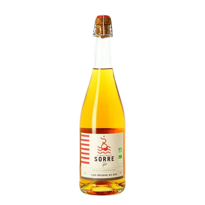 Acheter Cidrerie Sorre Cidre Biologique Doux Marinière 75cl