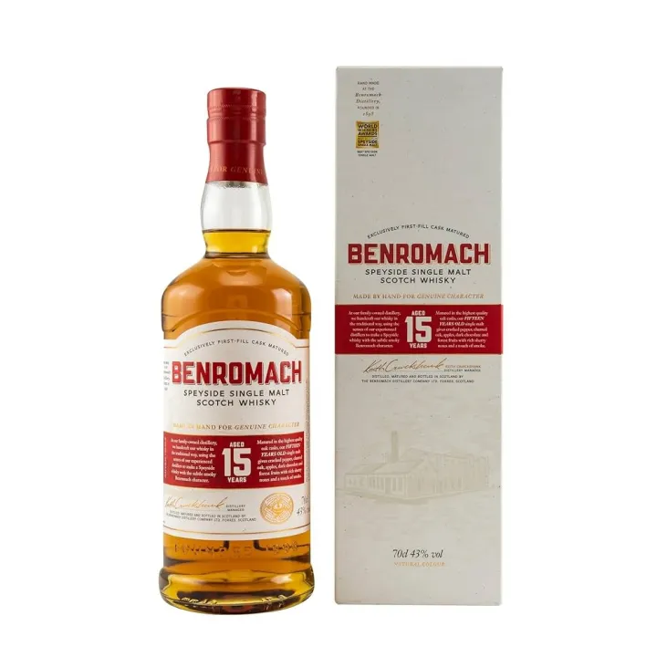 Acheter Whisky Single malt BENROMACH Tourbé et fumé 15 ANS 70CL 43°
