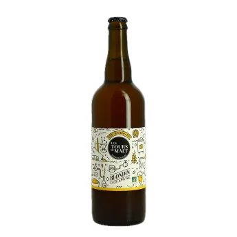 Bière BLONDIN Lager BIO 75 cl 4°9 Brasserie Les Tours du Malt