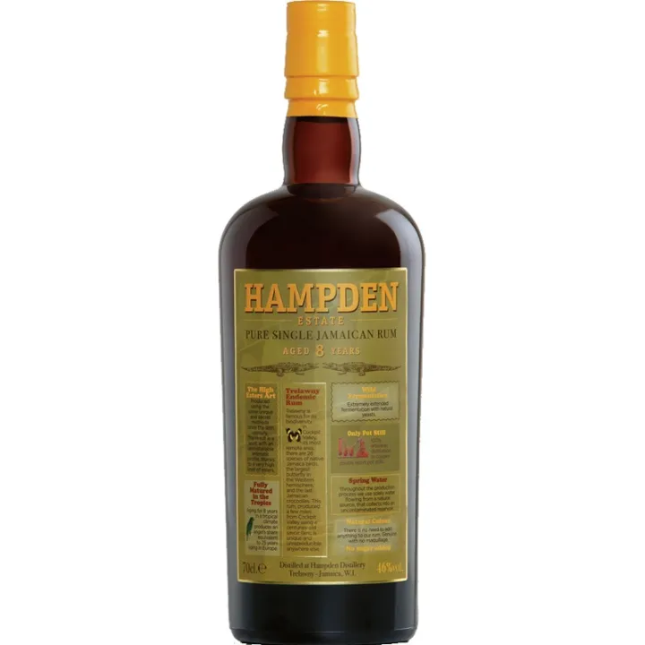 Acheter Hampden Rhum 8 ans 46° 70 cl Rhum Ambré de Jamaïque