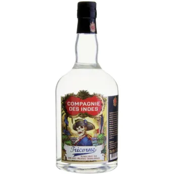 COMPAGNIE des INDES Rhum Blanc TRICORNE 43° 70 cl