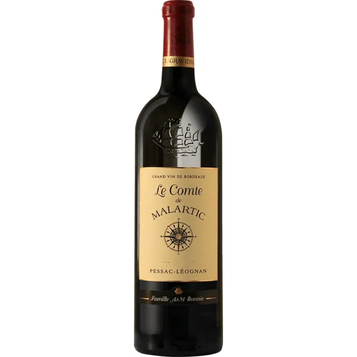 achat de COMTE de MALARTIC 2022 Pessac-Leognan second vin du Château Malartic-Lagravière 75 cl