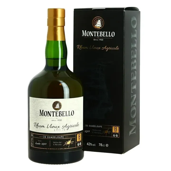 Achat Montebello Rhum Vieux 8 ans 70 cl de Basse terre en Guadeloupe