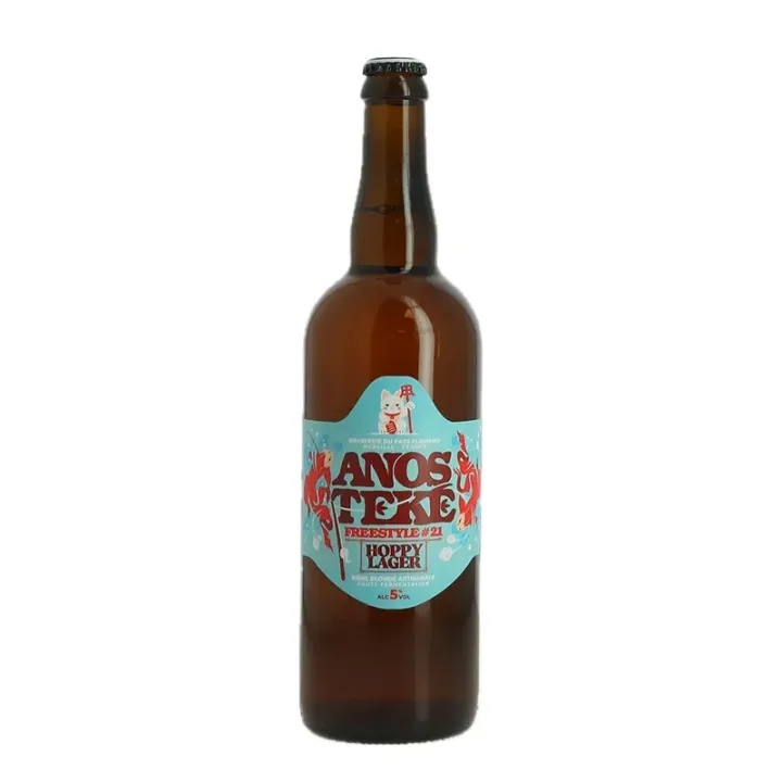 ANOSTEKE Bière FREESTYLE 21 HOPPY LAGER 75 cl