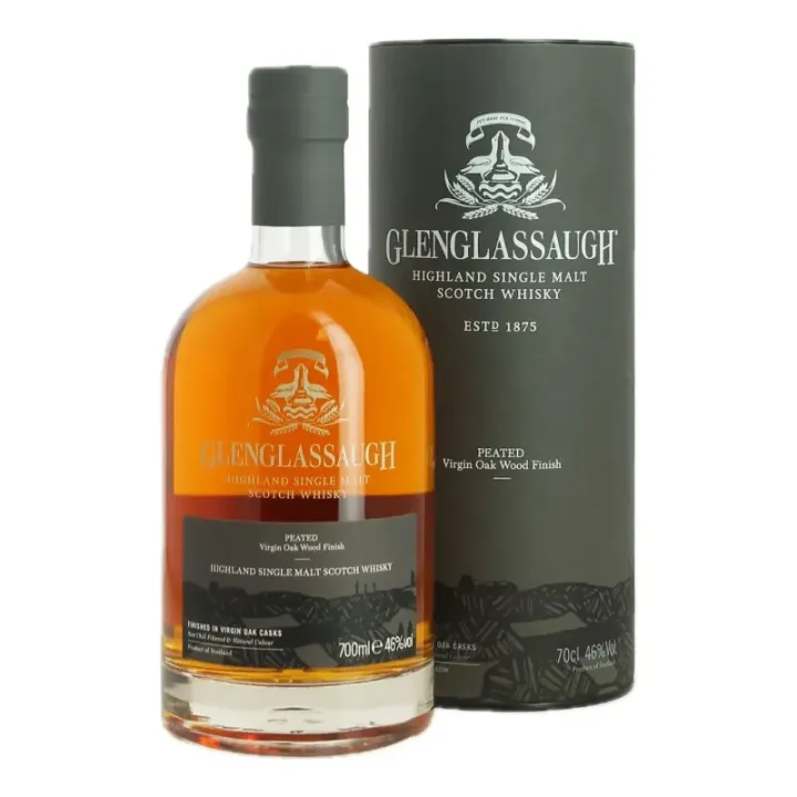 GLENGLASSAUGHG Peated Highlands Single Malt Virgin Oak Wood Finish 70 cl