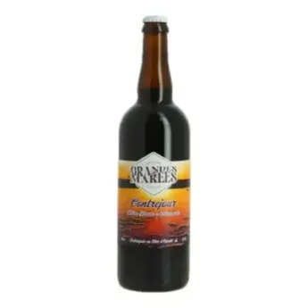 BIERE CONTREJOUR 75 cl Brasserie GRANDES MAREES une bière brune artisanale de la côte d'Opale