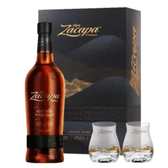 achat Rhum ZACAPA Edition NEGRA 70 cl en Coffret + 2 Verres