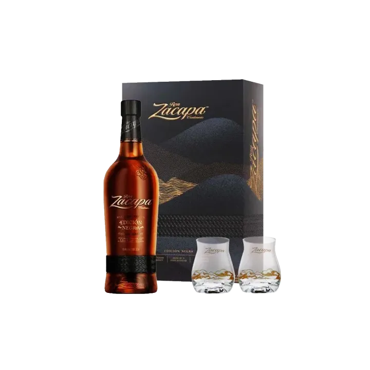 achat Rhum ZACAPA Edition NEGRA 70 cl en Coffret + 2 Verres