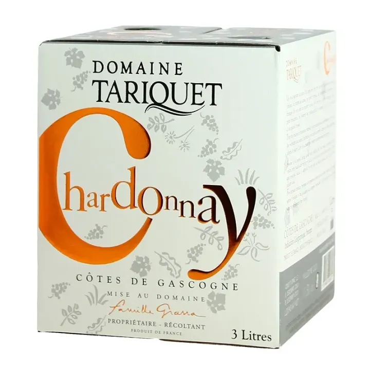 achat de vin TARIQUET BIB de vin Blanc Chardonnay 3 Litres