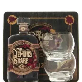 achat de Rhum Demon's Share 12 ans 70 cl Coffret cadeau + 2 Verres