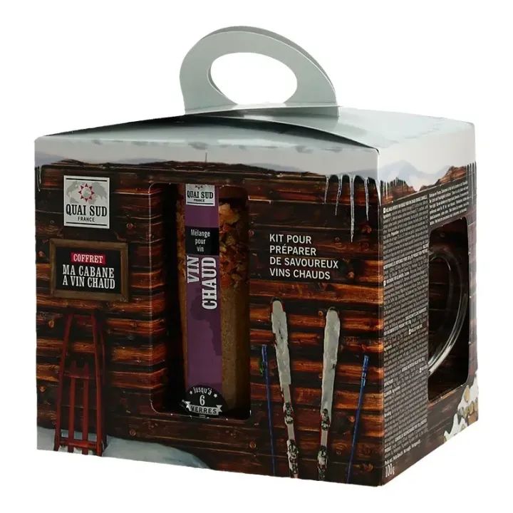 Ma Cabane à Vin Chaud Quai Sud Composé d'un mélange vin chaud 100 gr + 2 Mugs