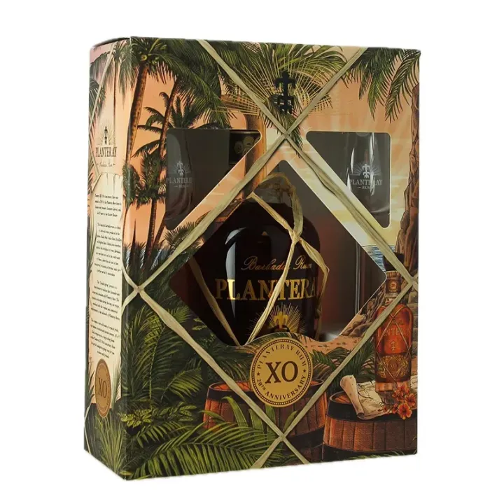 COFFRET PLANTATION XO 20TH ANNIVERSAIRE  + 2 VERRES