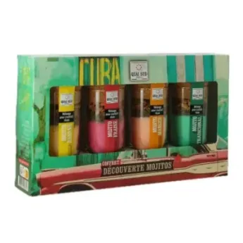 QUAI SUD Coffret MOJITO 4 x 70 gr Banane, Fraise, Mangue, Tradicional