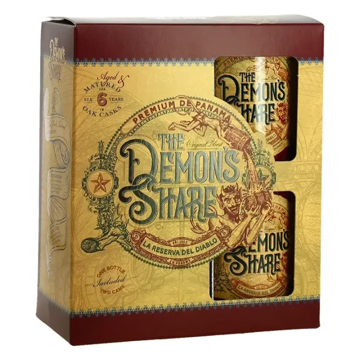 achat Rhum Demon's Share 70 cl Coffret cadeau + 2 Verres