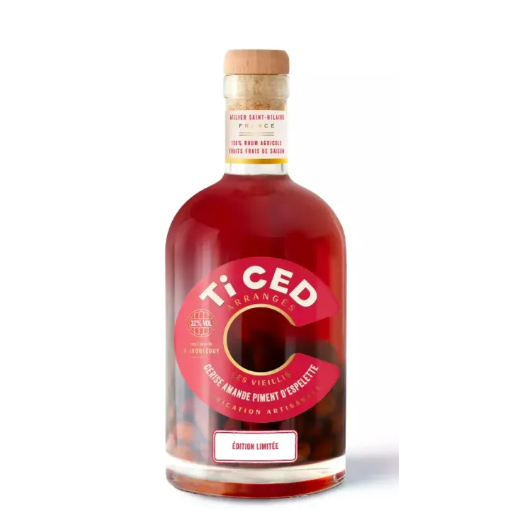Ti CED Arrangé CERISE AMANDE PIMENT d'ESPELETTE 70 cl Edition Limitée "les Vieillis"