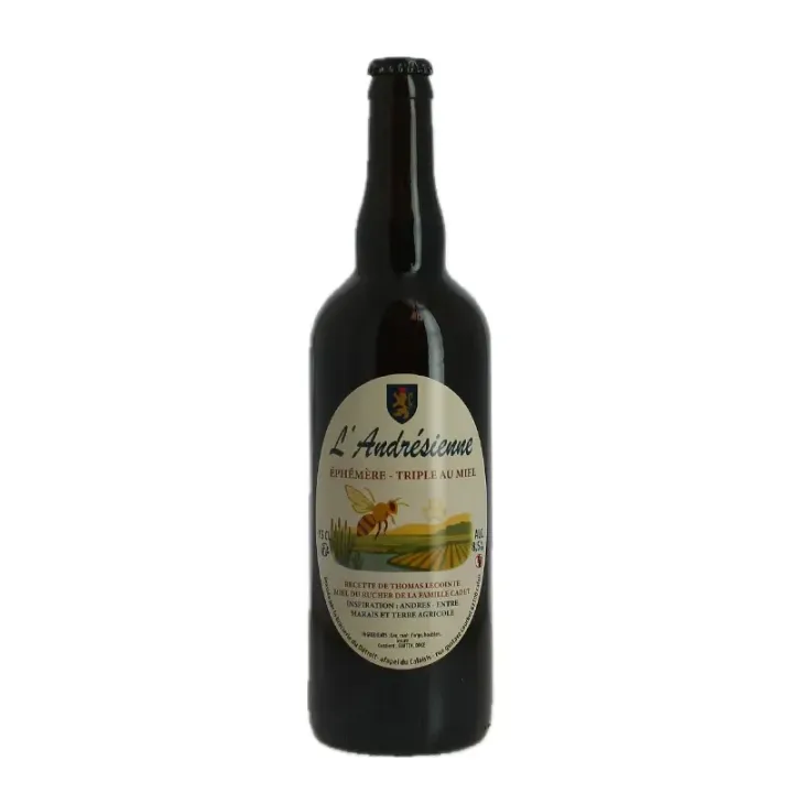 L'ANDRESIENNE L'EPHEMERE Bière Triple au Miel 75 cl 8.5°