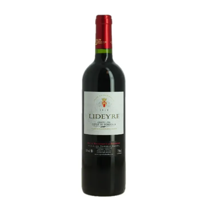 LIDEYRE CASTILLON Côtes de Bordeaux 2016 75 cl Vignobles Bardet