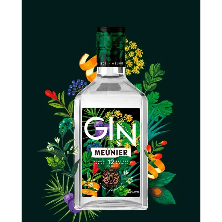 Distilled GIN MEUNIER 70 cl Gin aux 12 Botaniques