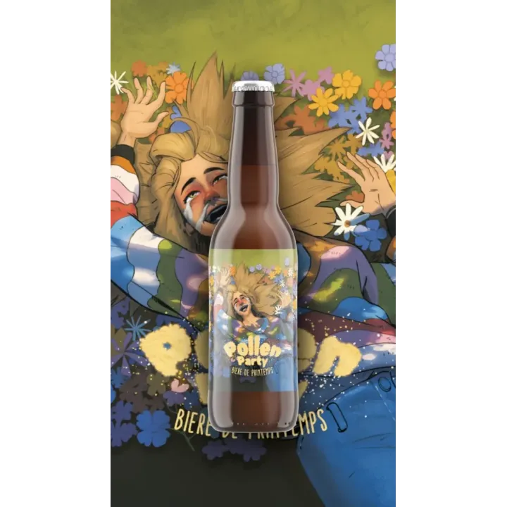 POLLEN PARTY 7.6° 75CL Bière de Printemps de la Brasserie CHROMATIQUE