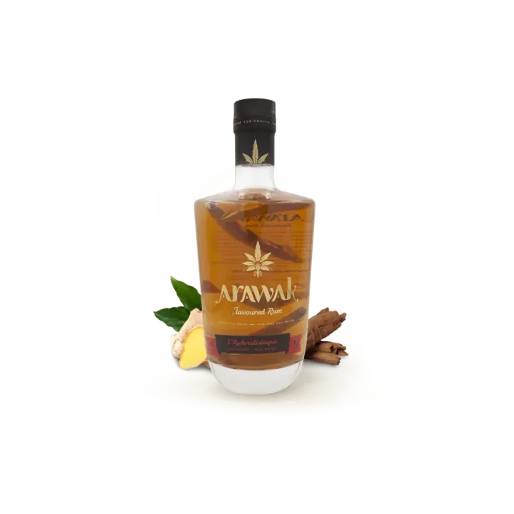ARAWAK  Rhum Arrangé Version  "APHROSDISIAQUE" GINGEMBRE BOIS BANDE 70 cl