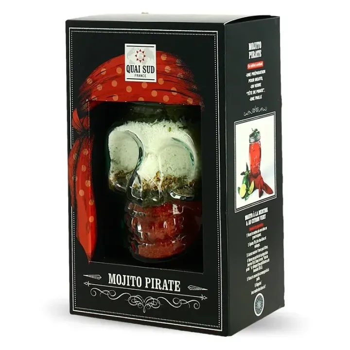 mélange pour mojito pirate mason jar "tête de mort" quai sud