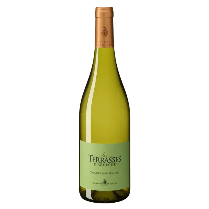Vin blanc Les Terrasses 75 cl  vin blanc Ardèche frais et fruité