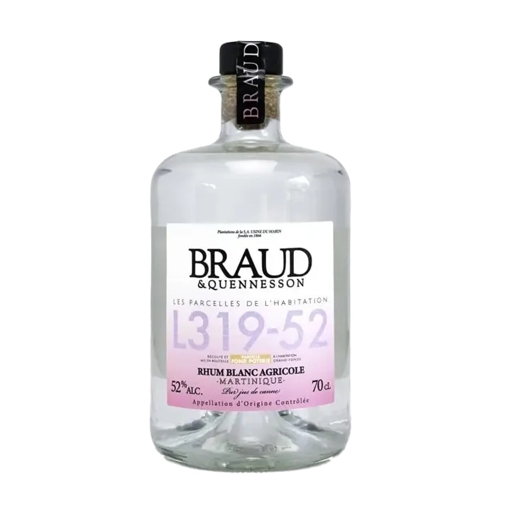 Braud & Quenesson Rhum Blanc Parcelle FOND de POTERIE 52°