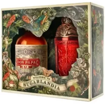 Coffret Cadeau Don Papa Single Island 40° + Shaker : Évasion Tropicale