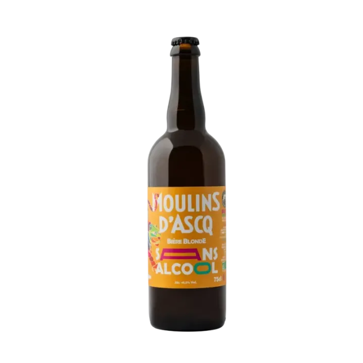 Bière bio blonde sans alcool 75 cl Brasserie Moulin d’Ascq