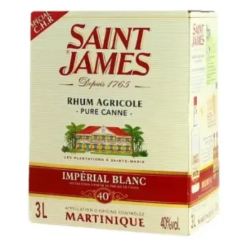 achat de BIB de Rhum Blanc de 3 LITRES St JAMES  40°