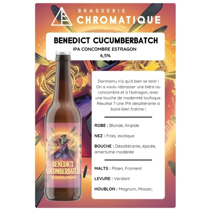 Brasserie Chromatique Benedict Cucumberbatch Bière Artisanale 75 cl